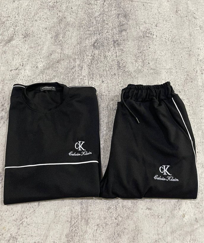 ست تی شرت شلوار یقه گرد مراکشی طرح CK