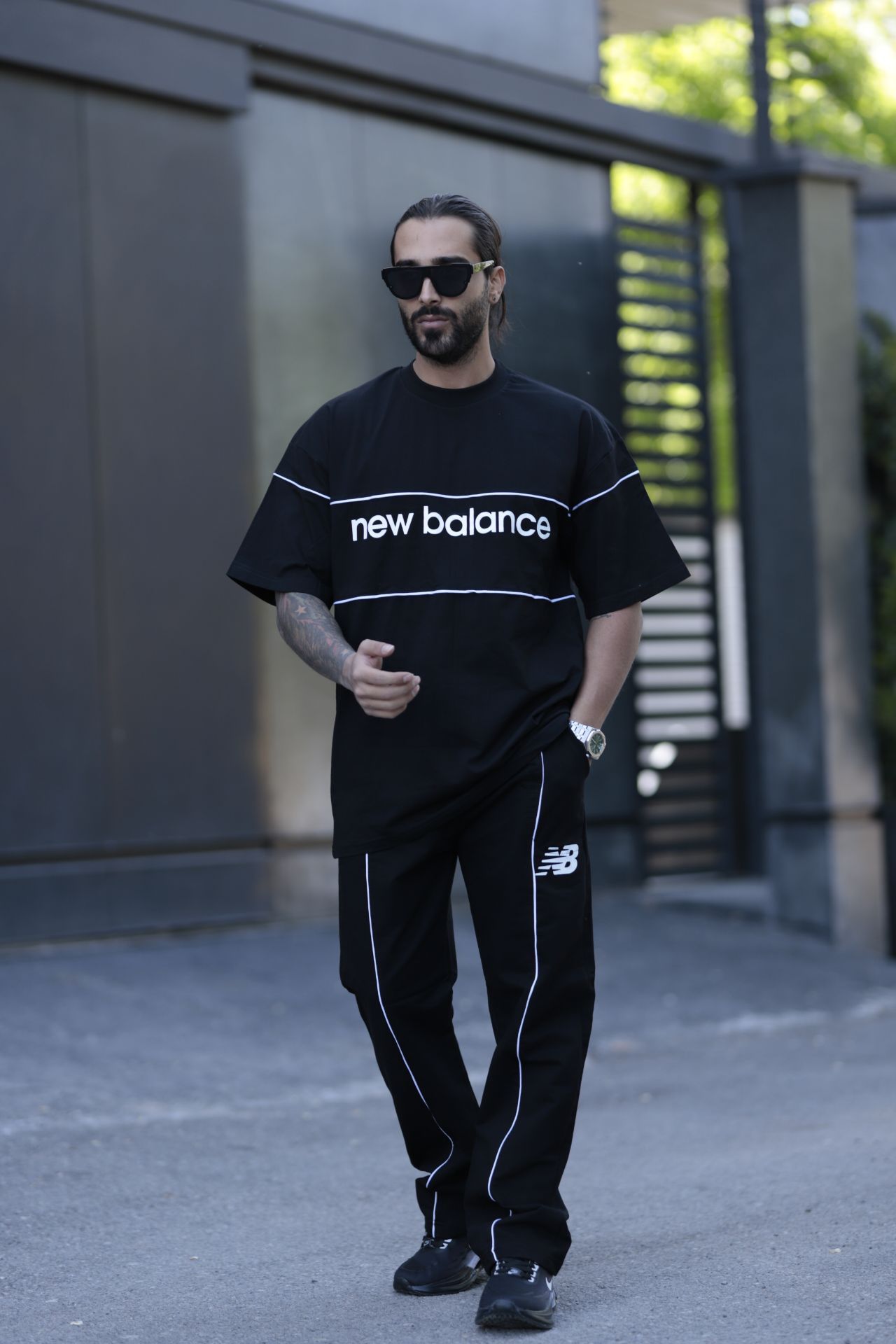 ست تی شرت شلوار نخ پنبه مردانه طرحnew balance