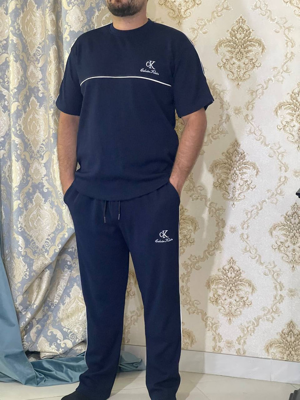 ست تی شرت شلوار یقه گرد مراکشی طرح CK