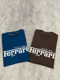تی شرت یقه گرد مردانه نخ پنبه طرح Ferrari