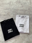 تی شرت یقه گرد نخ پنبه miU miU