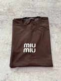 تی شرت یقه گرد نخ پنبه miU miU