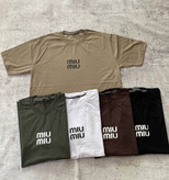 تی شرت یقه گرد نخ پنبه miU miU